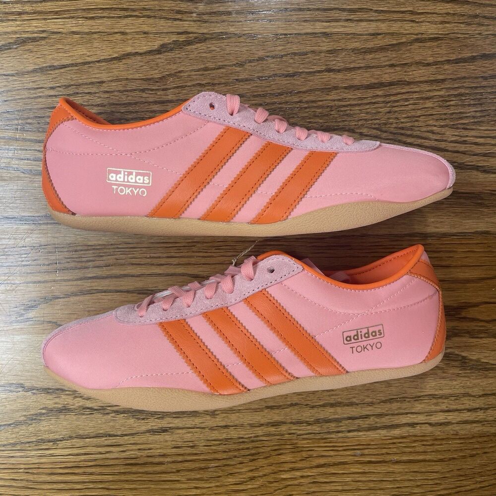 Adidas Women's Tokyo Originals Sizes Semi Pink Spark Orange Shoes New - Picture 2 of 6